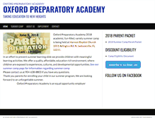 Tablet Screenshot of oxfordpreparatoryacademy.org